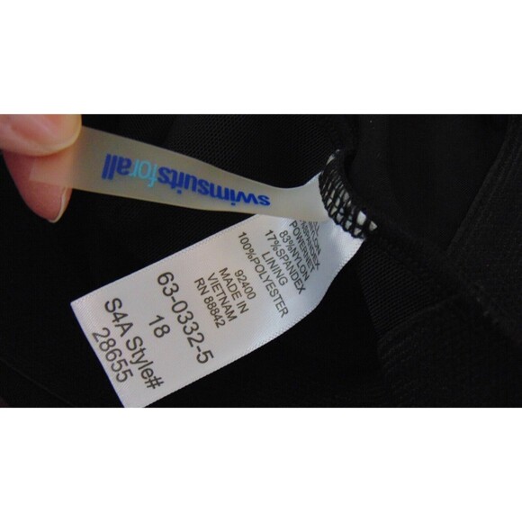 Swim Suits For All Bathing Suit Size 18 One Piece Dress Padded Black / Blue SWIM - Picture 7 of 8